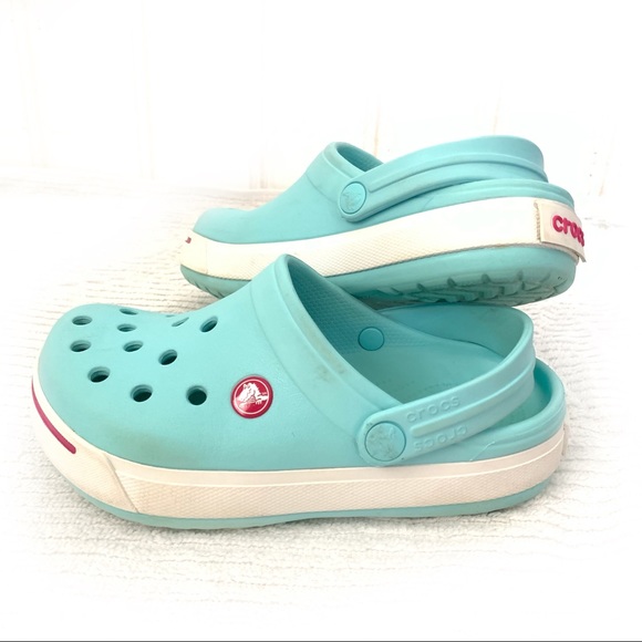 CROCS Other - Crocs Crocband Baby Blue and Pink J2 - 620